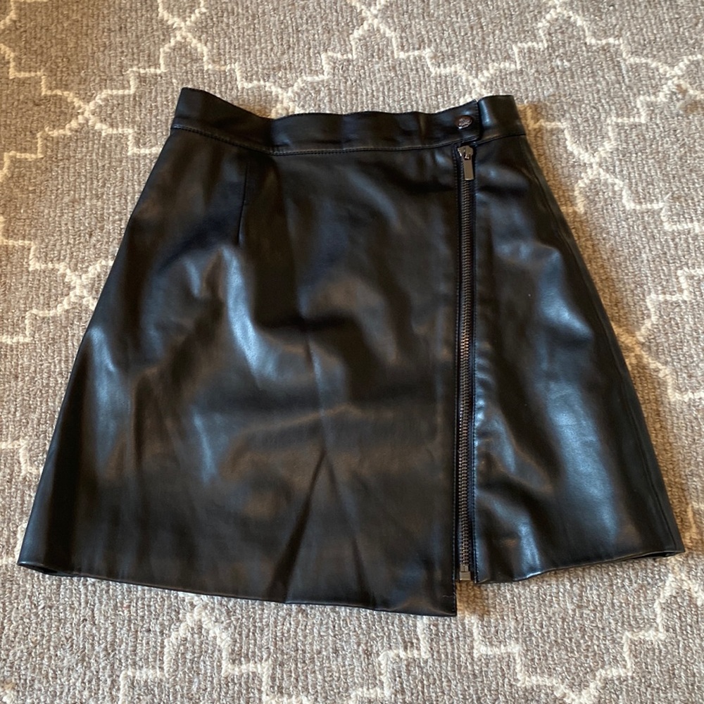 French Collection faux leather skirt